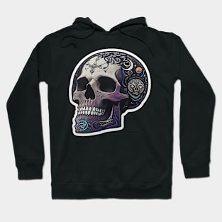 Beautiful moon skull with planets Hoodie